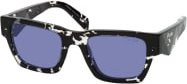 Prada PR A06S Sonnenbrille, Quadratisch, Vollrand, Kunststoff, Herren, Black Blue - Bild 1