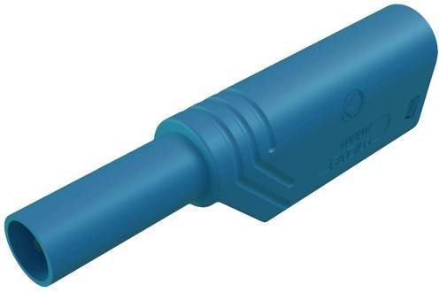 Hirschmann LAS S WS Sicherheits-Lamellenstecker gerade in Blau mit 4mm Stift-Durchmesser - Bild 1