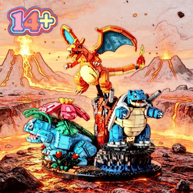 Hot Toys Elfen-Feuerdrachen-Wasserschildkröten-Bausteine, 6838 Teile, ab 14 Jahren - Bild 1