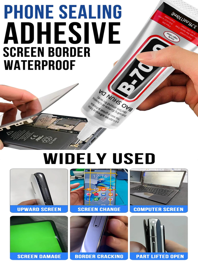 BAOSHUNDA B7000 Hochfester wasserfester Kleber für Handy-Bildschirme und Glas-Bonding, transparent - Bild 7
