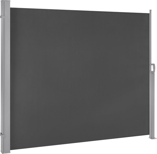 WOLTU Ausziehbare Seitenmarkise aus Aluminium als Outdoor-Sichtschutz und Wasserdichter Sonnen- und Windschutz für Terrasse, Garten oder Balkon, B: 350 cm, H: 160 cm - Bild 1