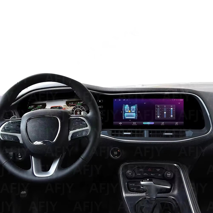 YANFU Android Auto Digital Cluster Tachometer mit GPS und Carplay für Dodge Challenger SRT Hellcat 2010-2023, Schwarz - Bild 5