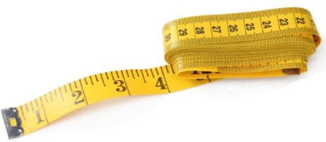 Flexibles Schneidermaßband aus PVC-Faser in Gelb, 3 Meter lang - Bild 1