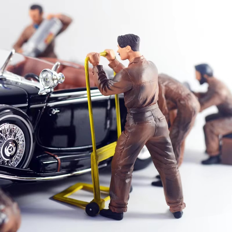 ART CROWN MODEL Mechaniker Reparatur Auto Figur, Maßstab 1:18, Modell Zubehör - Bild 2