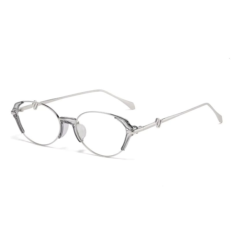 Korrektionsbrille, oval, Vollrand, Metall, Unisex, Anti-Blaulicht - Bild 2