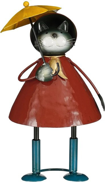 Mica Decorations Deko-Figur Katze mit Regenschirm in Rot, Höhe: 28 cm - Bild 1