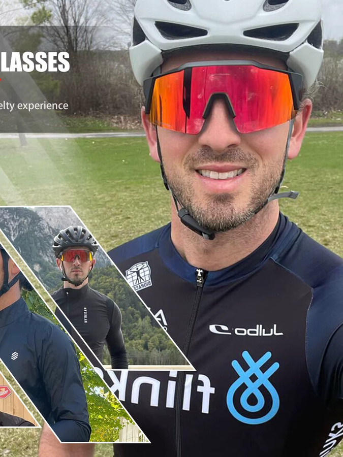Kapvoe Sportsonnenbrille, Unisex, Vollrand, Kunststoff - Bild 6