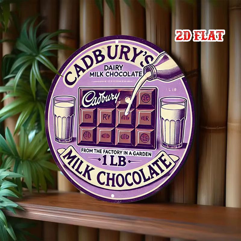 Cadbury Rundes Aluminiumschild im nostalgischen Design, Farbe: Lila, Durchmesser: 20,0 cm - Bild 5
