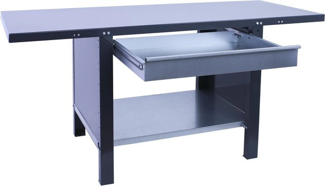 PROREGAL Werkbank BUFFALO aus Metall mit 1 Schublade in Anthrazit, H x B x T: 83 x 120 x 73 cm, Traglast 700 kg - Bild 1