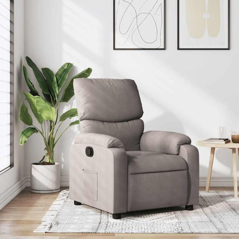 Modern Relaxsessel von vidaxl aus Stoff in Taupe meliert und Grau - Bild 1