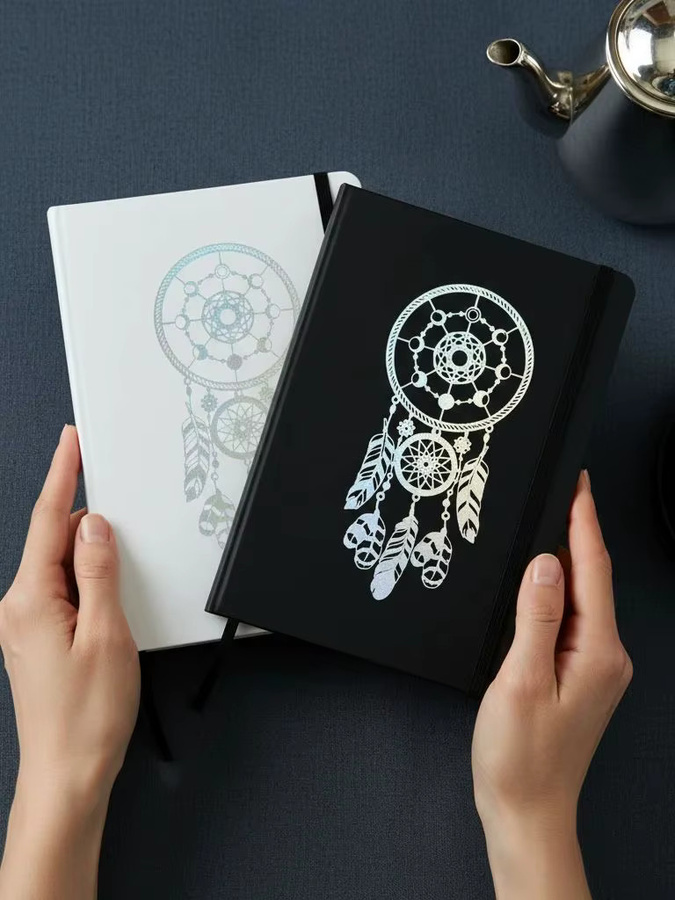 Buke Notebook A5 Dot Grid Journal mit Dreamcatcher-Einband, Hardcover, Schwarz, gepunktetes Layout 5 x 5 mm, 150 g/m2 Papier, B/H: 14,3 x 20,5 cm - Bild 3