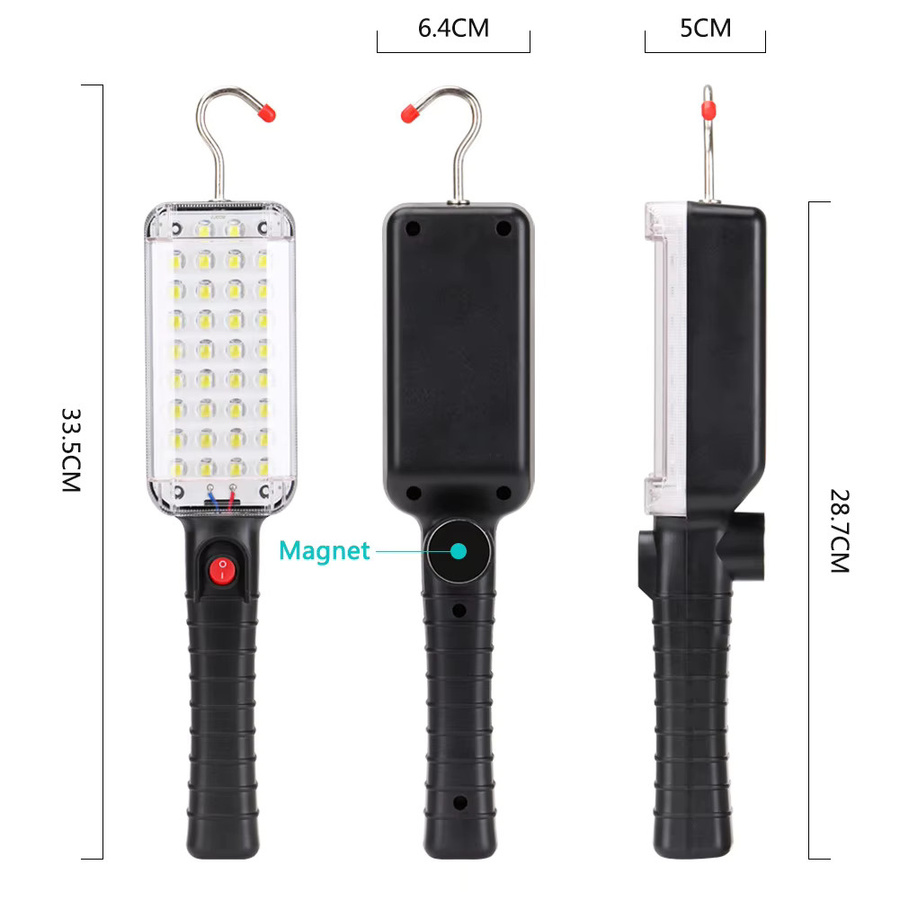 ESMARTER COB LED Magnet Arbeitslampe, tragbare wiederaufladbare Taschenlampe in Schwarz, wasserdicht und multifunktional für Outdoor und Autoreparaturen - Bild 2