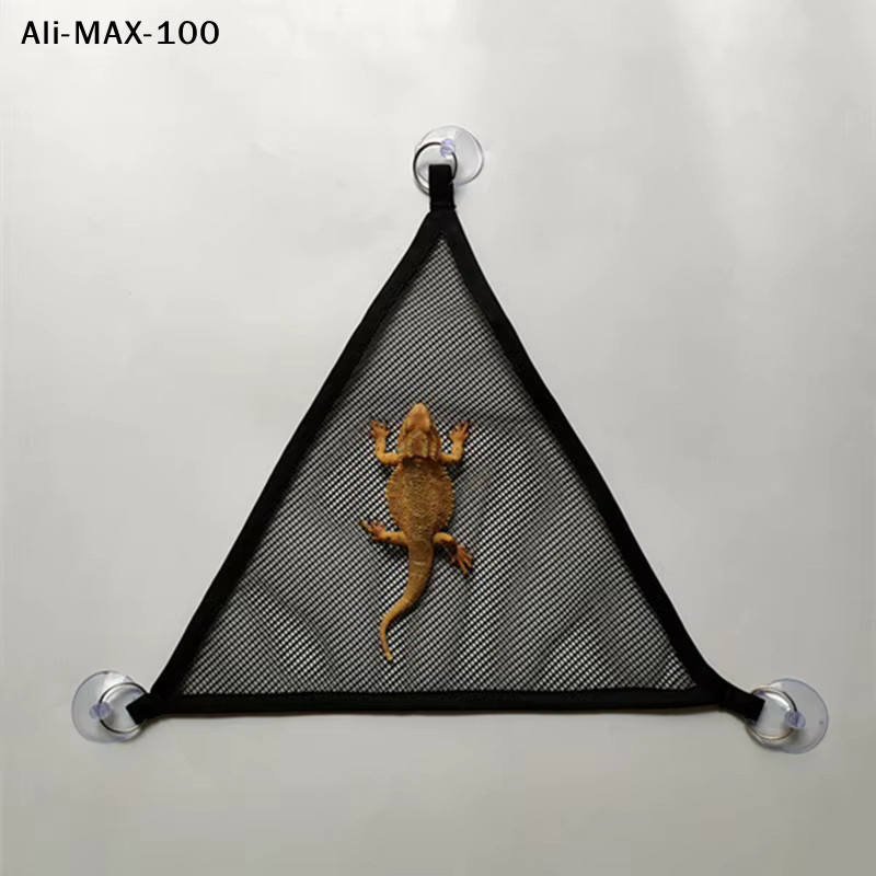 Hoeaden Reptilien-Hängematte Liegeplatz Zubehör in Schwarz für Bartagamen, Anolen, Geckos und Eidechsen - Bild 2
