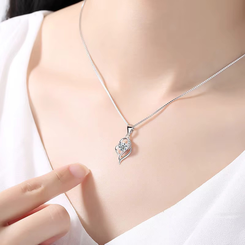 Lynne Halskette, 925 Silber, Zirkonia, Damen, Musical Note Design - Bild 1