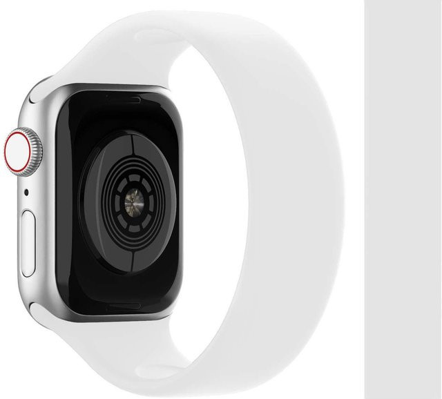 Solo Loop Armband für Apple Watch, Silikon, Weiß, Unisex - Bild 1