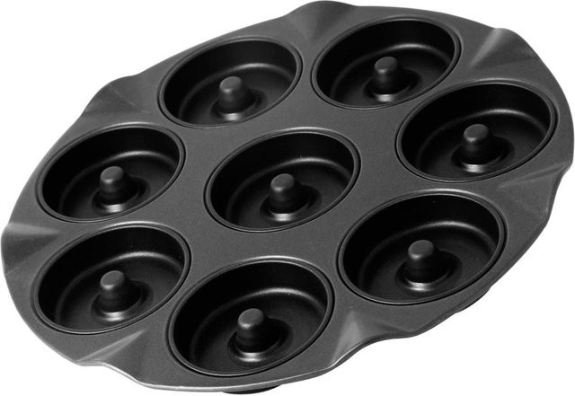 Zenker Apfelküchle Backblech Black Metallic mit 8 runden Formen und Antihaftbeschichtung - Bild 1