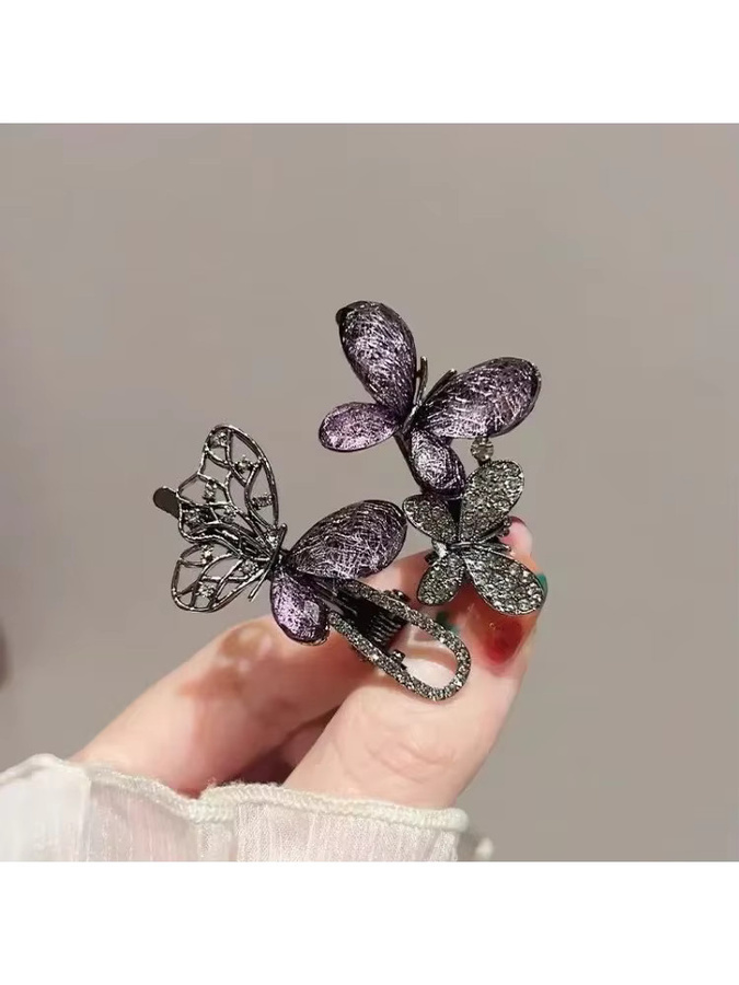 HIYAYZ Haarspange Schmetterling mit Strass, Damen - Bild 3