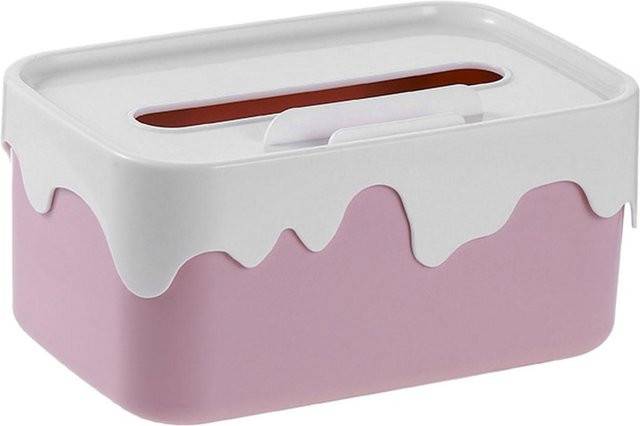 Multifunktionale Taschentuchbox von CosyHome in Rosa für Schreibtisch und Wohnzimmer - Bild 1