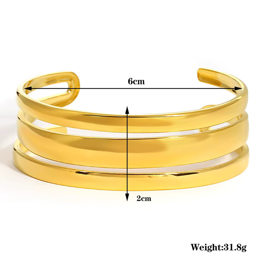 Greatera Manschettenarmband, Edelstahl, vergoldet, Damen - Bild 2