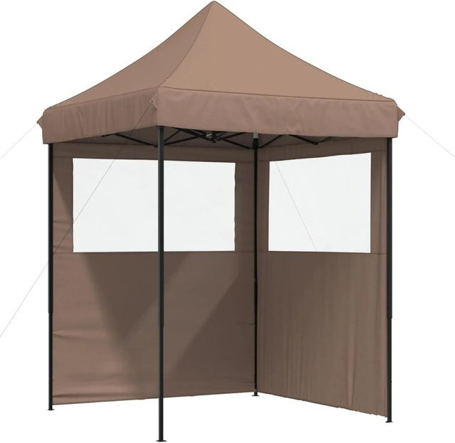 vidaXL Party-Zelt Braun aus Oxford-Stoff mit PVC-Beschichtung, B/T/H: 200 x 200 x 306 cm - Bild 1