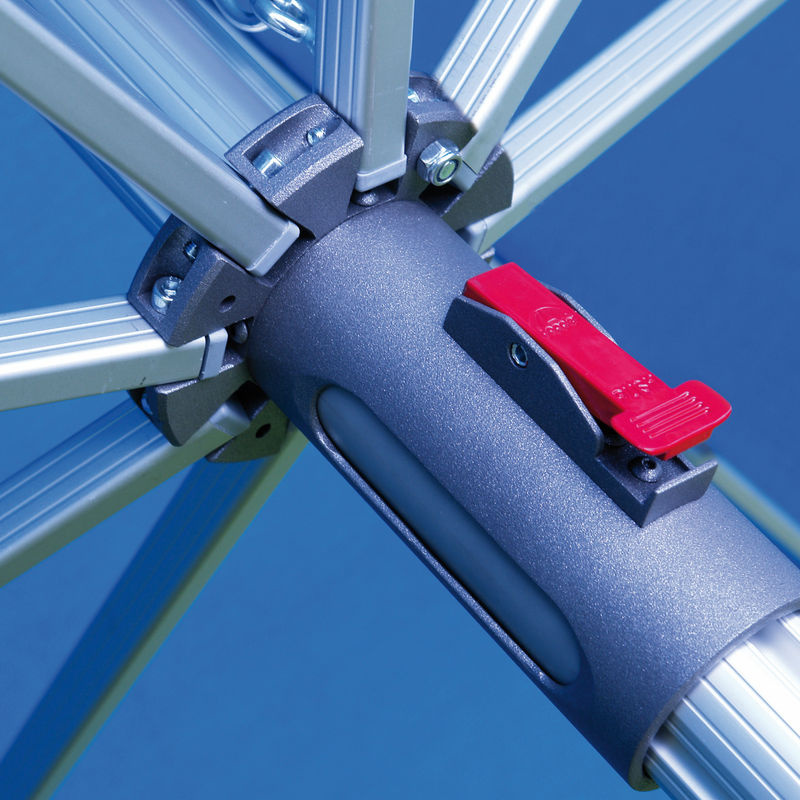 Doppler Ampelschirm Protect 400 Pendel in Anthrazit inklusive Schutzhülle und Standkreuz, Durchmesser: 400 cm - Bild 2