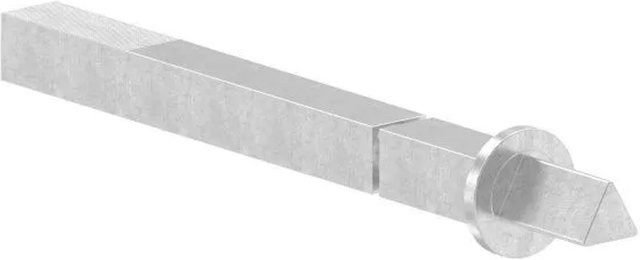 FeNau Schließstift aus Edelstahl V2A in Silber, Dreikant 8 mm und Vierkant 8 x 8 mm für Müllräume - Bild 1