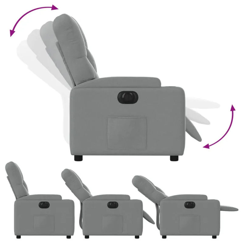 Vidaxl Elektrischer Relax-Sessel in Grau mit Stoffbezug - Bild 7