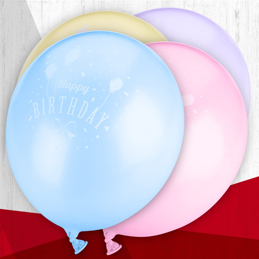 Fackelmann Party Luftballons in bunten Pastelltönen, 8 Stück, rund - Bild 2
