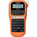 Brother P-touch E110 Beschriftungsgerät mit QWERTZ-Tastatur und Thermal Transfer Technologie in Schwarz und Orange - Bild 2