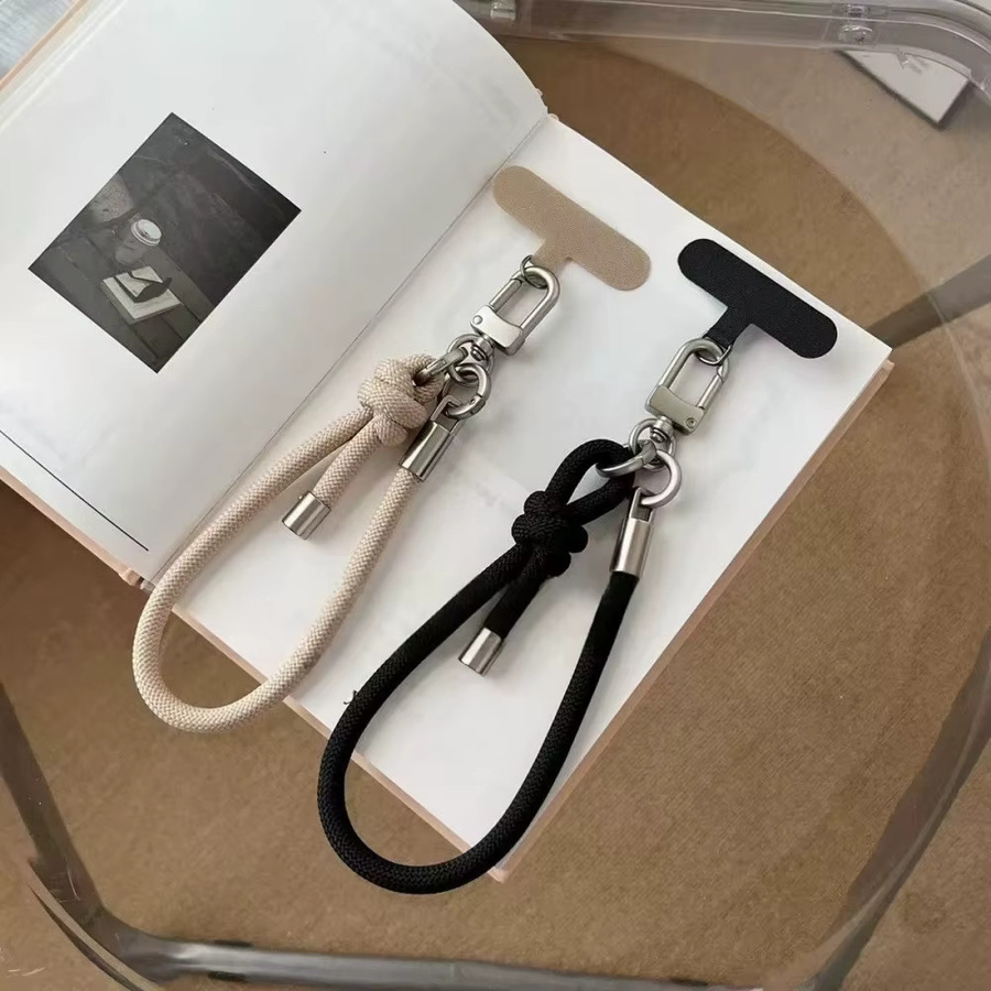 Advanced Sense Verstellbares Handy-Lanyard mit Metallschnalle in Schwarz-Weiß-Grau - Bild 2