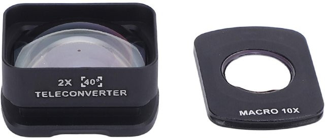 Igeteck 2 in 1 Kamerafilter-Set mit 10X und 2X Zoom aus Aluminiumlegierung und optischem Glas in Schwarz - Bild 1