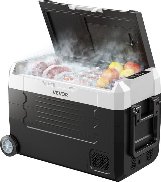 SucceBuy Tragbare faltbare Kompressor-Kühlbox mit App-Steuerung und Rollen in Schwarz für Camping und Reisen (35L, 45L, 55L) - Bild 1