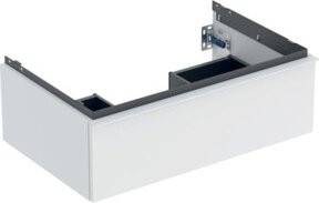 Geberit Waschtischunterschrank iCon Wandhängend, Farbe Weiß Matt, B/T/H: 74 x 24,7 x 47,6 cm - Bild 1