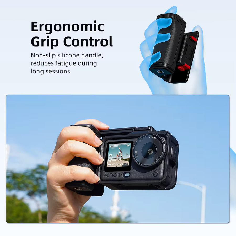 Flymile Action 6 Street-Griff für DJI Osmo Action 6 mit Auslöseknopf in Schwarz - Bild 2