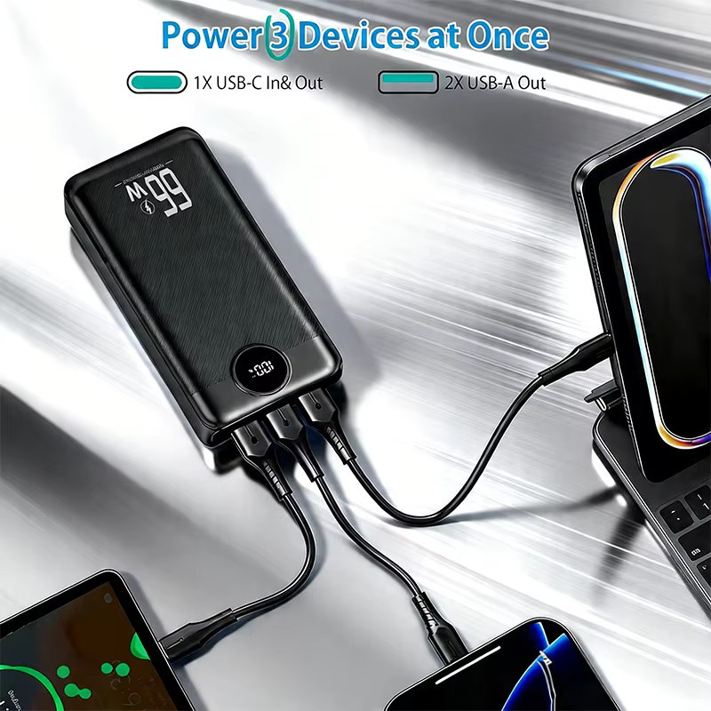 Cohana Powerbank 50000mAh mit 66W Superschnellladefunktion in Schwarz für iOS und Android - Bild 6
