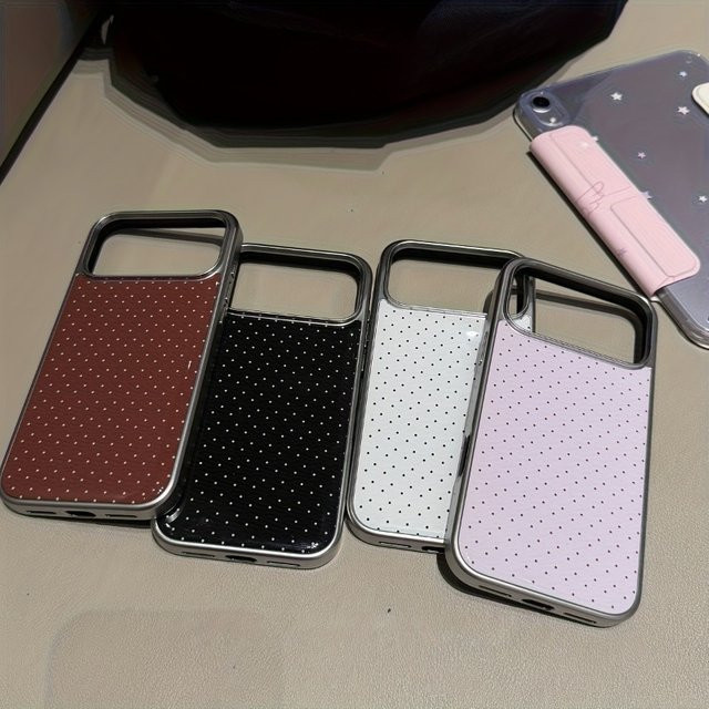 Koreanische Polka-Dot Handyhülle für iPhone 17 16 15 14 13 12 11 Pro Max X XR XS Max 8 7 Plus mit transparenter weicher Rückseite - Bild 1