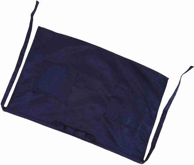KaiSai 7er Set Halblange Polyester-Schürzen Unisex mit Taschen und Schleifenbindung in Navy Blue - Bild 1
