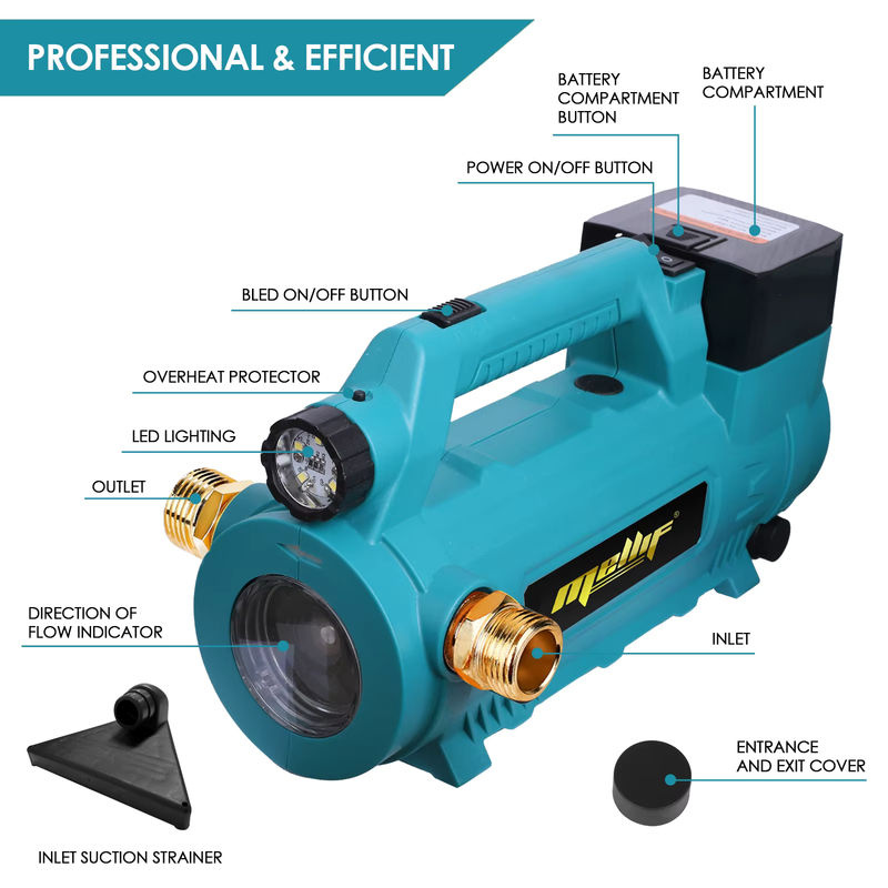 Makita Kabellose Transferpumpe für 18V Akku, Tragbare Elektrische Wasserpumpe für Garten, Whirlpool und Tank (Nur Werkzeug) - Bild 5