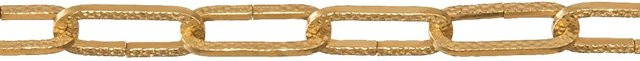 Conacord Zierkette aus Stahl in Messing Optik, gehämmert, Durchmesser: 3 mm x 29 mm, Meterware - Bild 1
