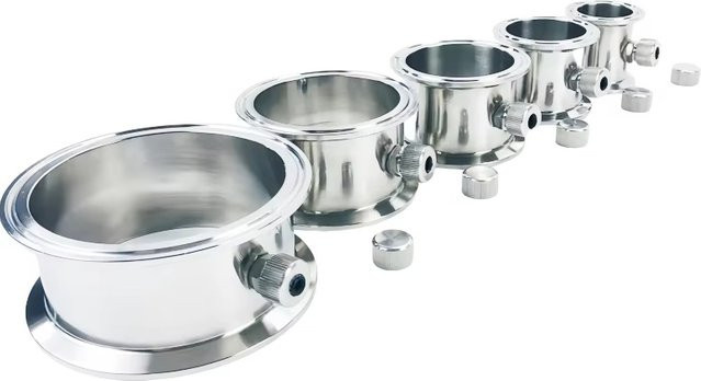YOHOYAMA Tri-Clamp-Rohr mit Schutzrohrnippel aus Edelstahl SS304 für die Brühdestillation, Farbe: Silber - Bild 1