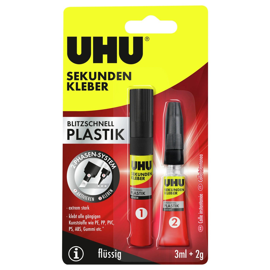 UHU Sekundenkleber für Plastik, transparent, 2 g - Bild 2
