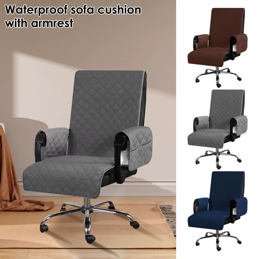 Willstar Bürostuhl-Abdeckung in Grau, wasserabweisende und staubdichte Stuhlhülle aus Polyester zum Schutz vor Kratzern durch Haustiere - Bild 2