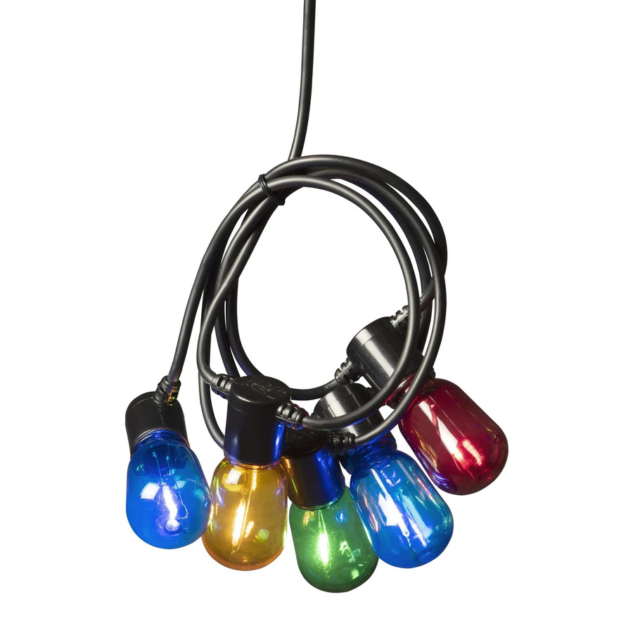 Konstsmide LED-Lichterkette für Outdoor und Party mit 20 bunten Birnen in Schwarz - Bild 2