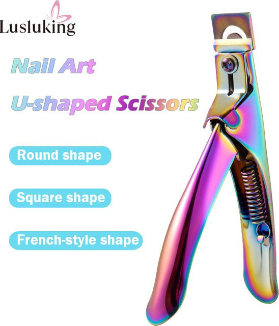 LUSLUKING Acryl-Nagelschneider, Edelstahl, Metallic, 10 Stück - Bild 1