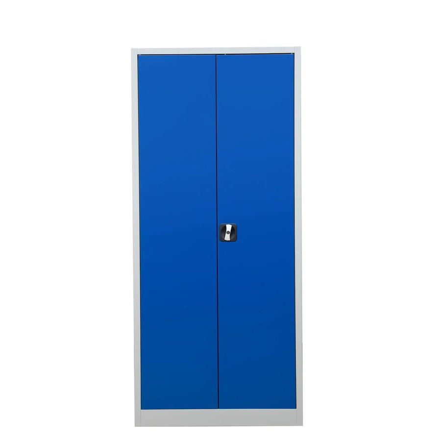 PROREGAL Flügeltürenschrank Badger mit 4 Fachböden und Schloss, Grau-Blau lackiert, H x B x T: 180 x 80 x 38 cm - Bild 2