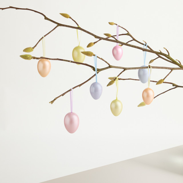 Osterhänger von BLUME2000 in Pastellfarben mit Perlmutt-Optik aus Kunststoff - Bild 1