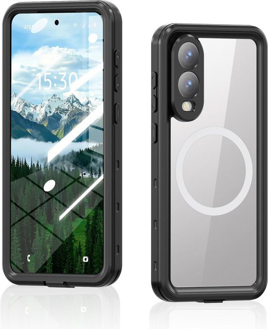 Samsung Galaxy S25 Edge 5G MagSafe Wasserdichte Full Body Schutzhülle Schwarz - Bild 1
