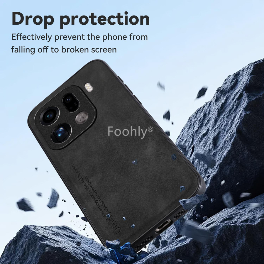 Stoßfestes magnetisches Nubukleder-Etui für dein OPPO Find X9 Pro Schutzhülle mit Rückschale - Bild 3