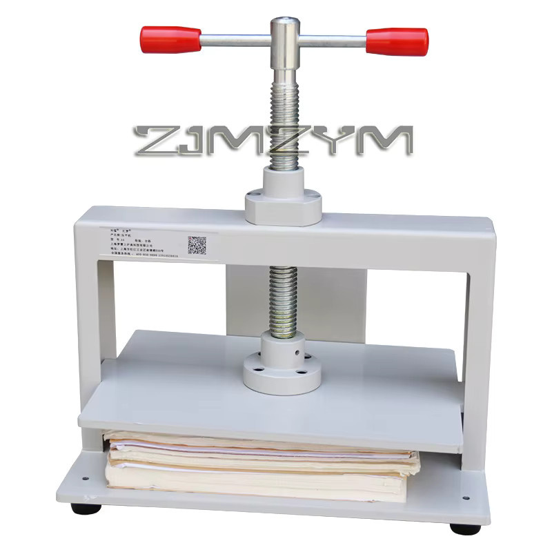 Manuelle Papierpresse ZJMZYM aus Stahl für A3, A4 und A5, Buchpresse und Buchbindemaschine in Weiß - Bild 4