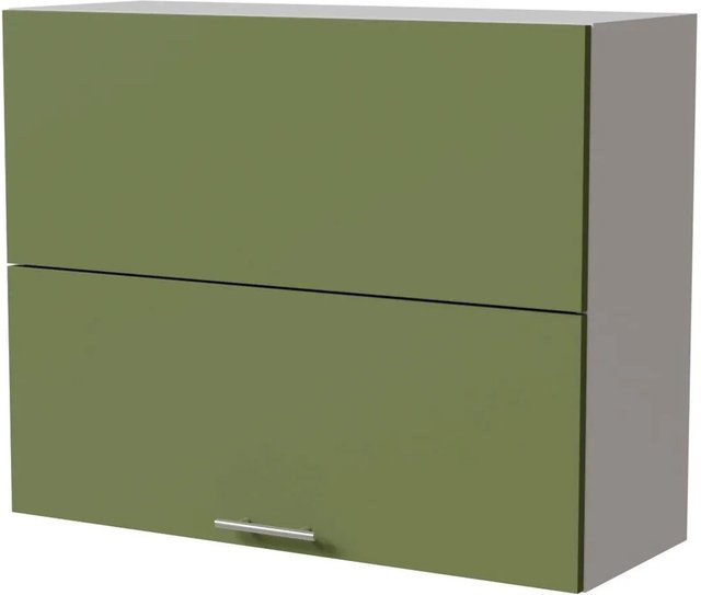 Feldmann-Wohnen Klapphängeschrank Brerra W8B/90-AV in Weiß und RAL 6025 Farngrün Matt, B/T/H: 90 x 32,5 x 72 cm - Bild 1